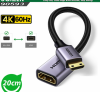Cáp chuyển Mini HDMI to HDMI 2.0 4K60Hz dài 20cm Ugreen 90593