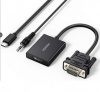 Cáp Chuyển VGA sang HDMI+Audio Ugreen 50945 (có cổng trợ nguồn USB-C)