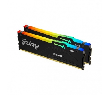 Ram PC Kingston Fury Beast RGB 16GB (2x8GB) 5600MHz DDR5KF556C40BBAK2-16