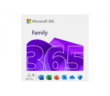 Phần mềm điện tử M365 Family Subscr PK Lic 1YR Online APAC EM ESD EP2-36890